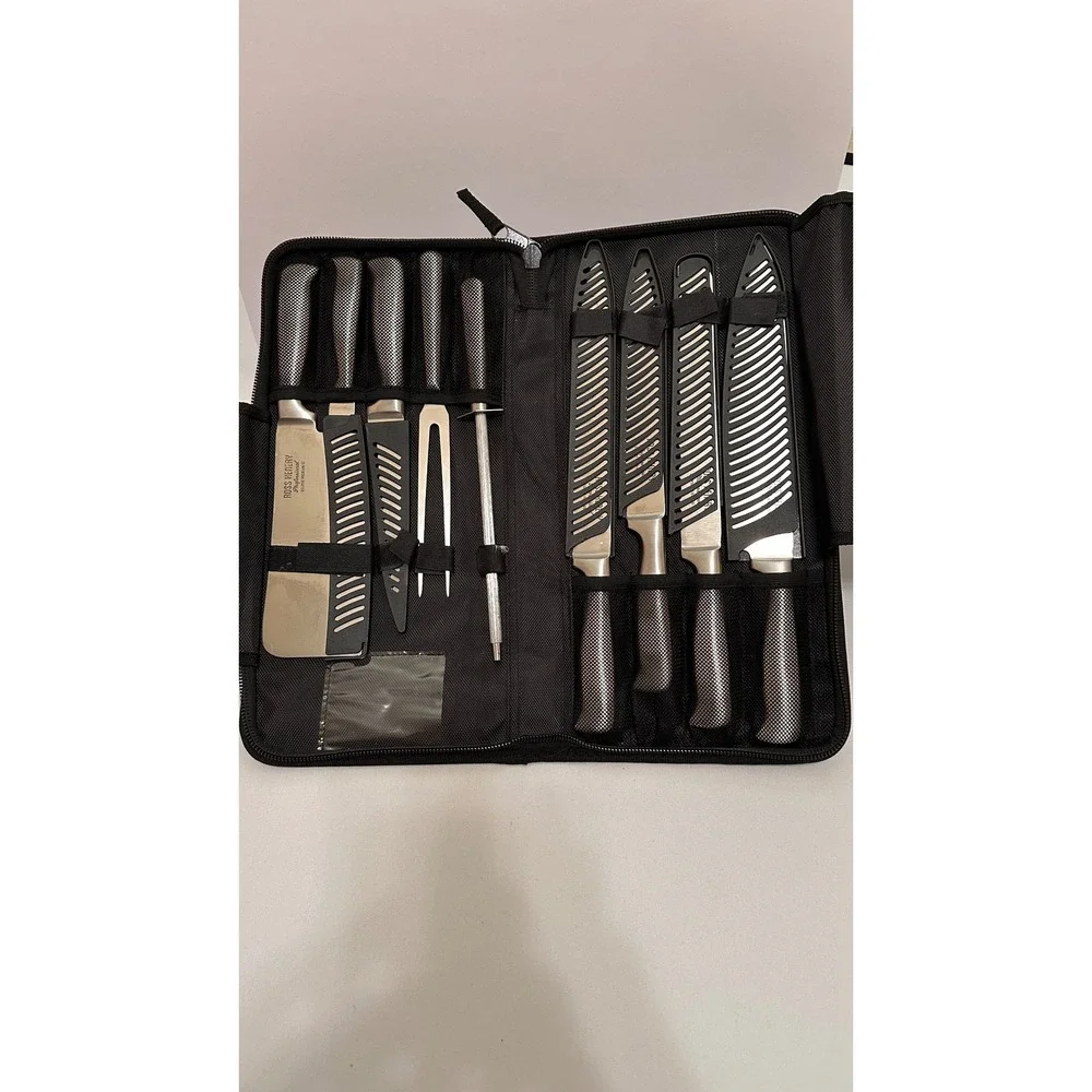 Ross Henery Professional Eclipse Premium 9 Piece Chef Knife Set with Carry Case